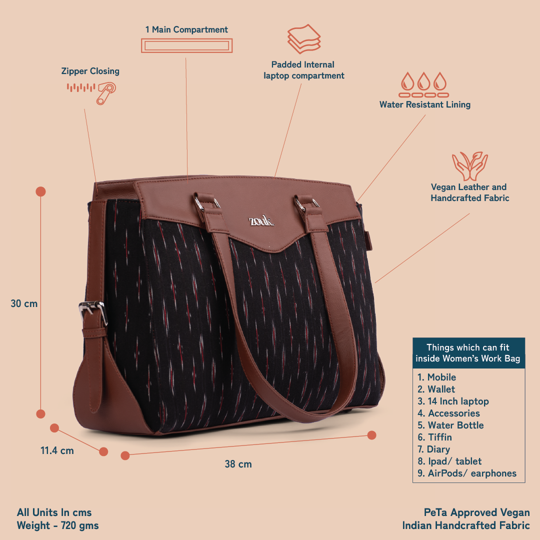 Ikat GreRed Women's Work Bag Brown