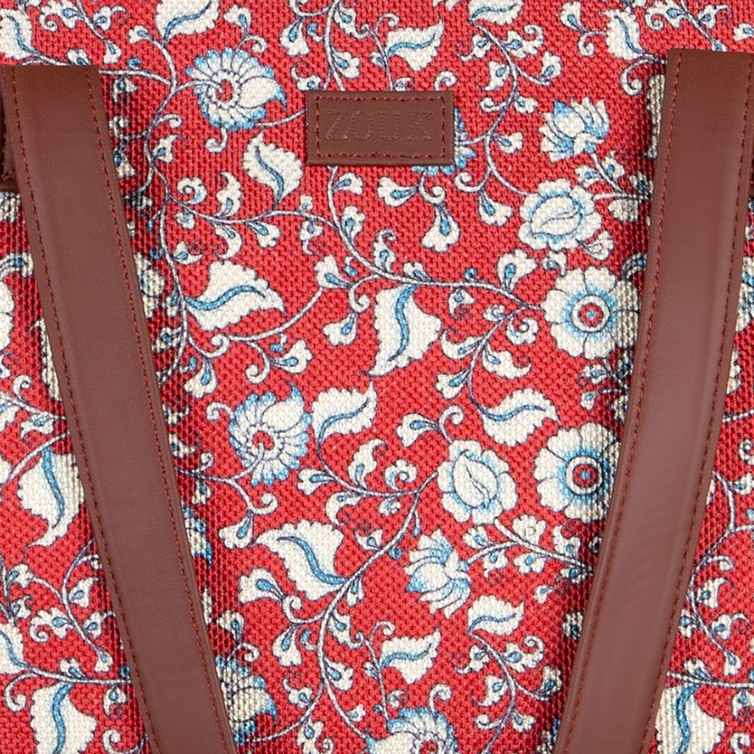 Chittoor Red Kalamkari Shoulder Tote Bag