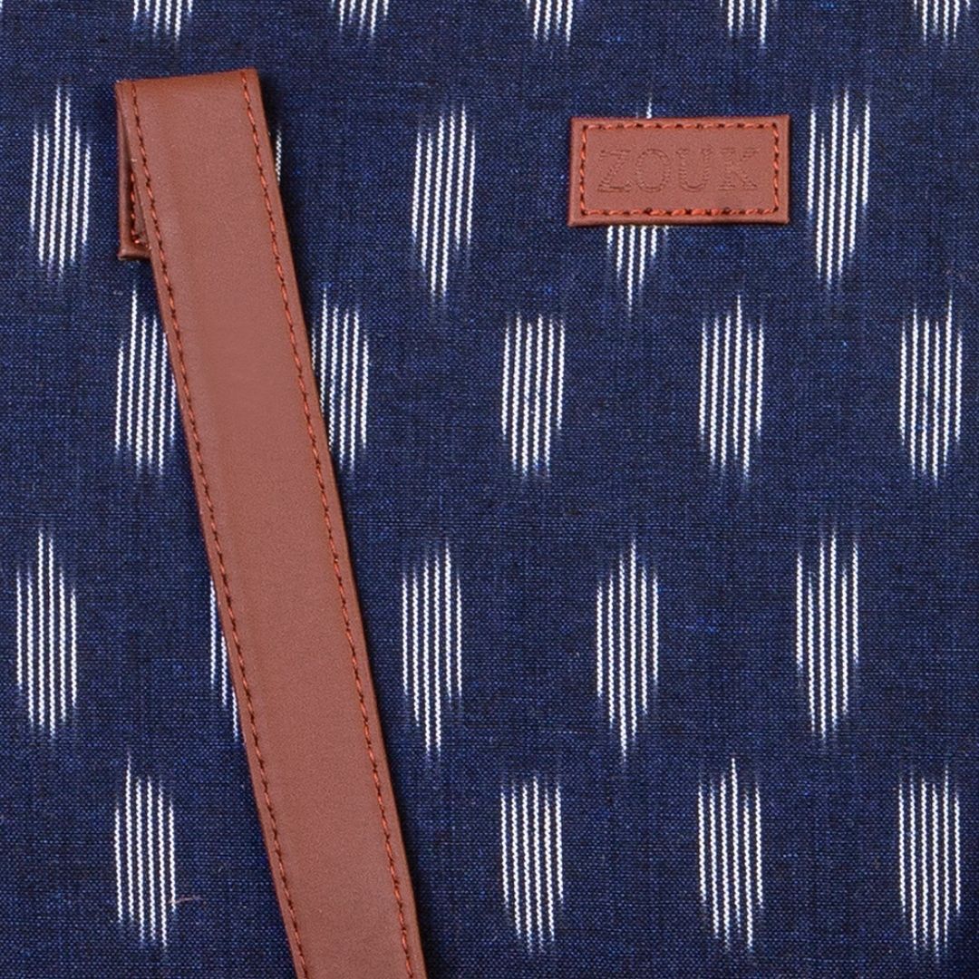 Ikat Jet Blue Shoulder Tote Bag