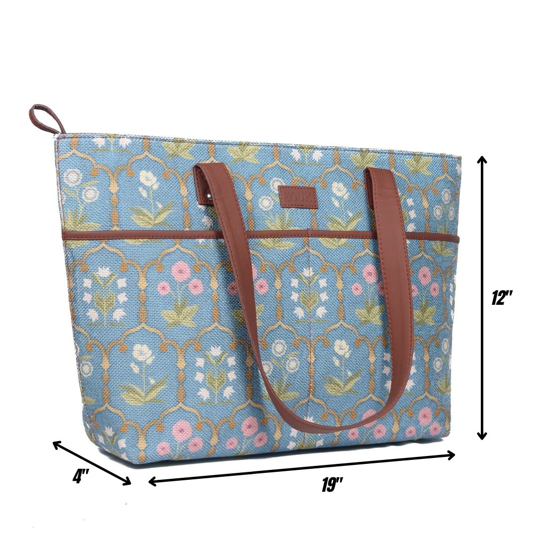 Jaipur Fresco Blue Tote Bag