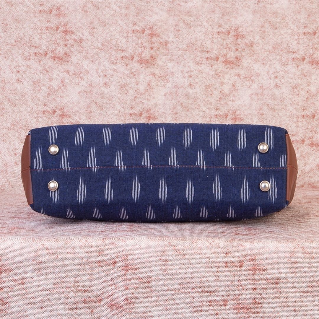 Ikat Jet Blue Side Tote Bag