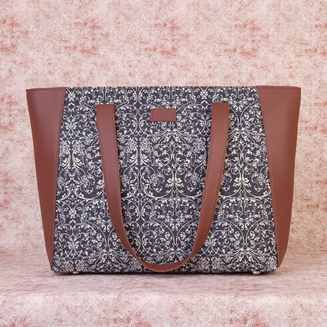 Lattice Lace Side Tote Bag