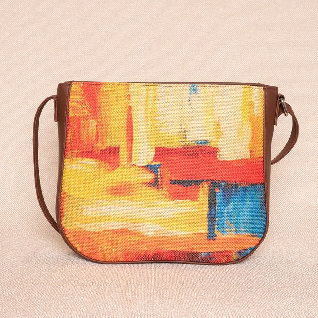 Abstract Amaze U-Shaped Sling Bag