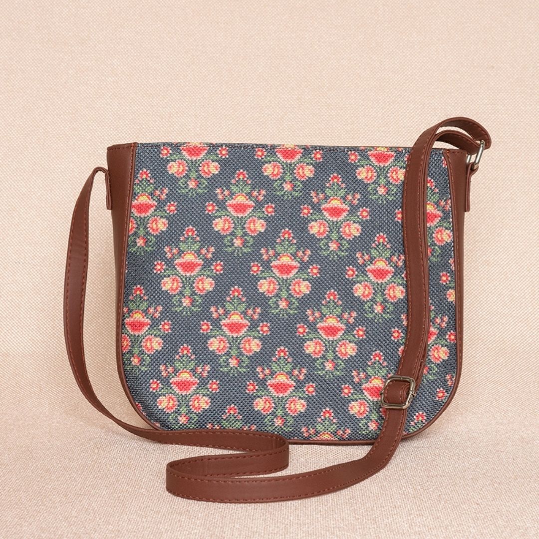 Mughal Garden Print U-Shaped Sling Bag