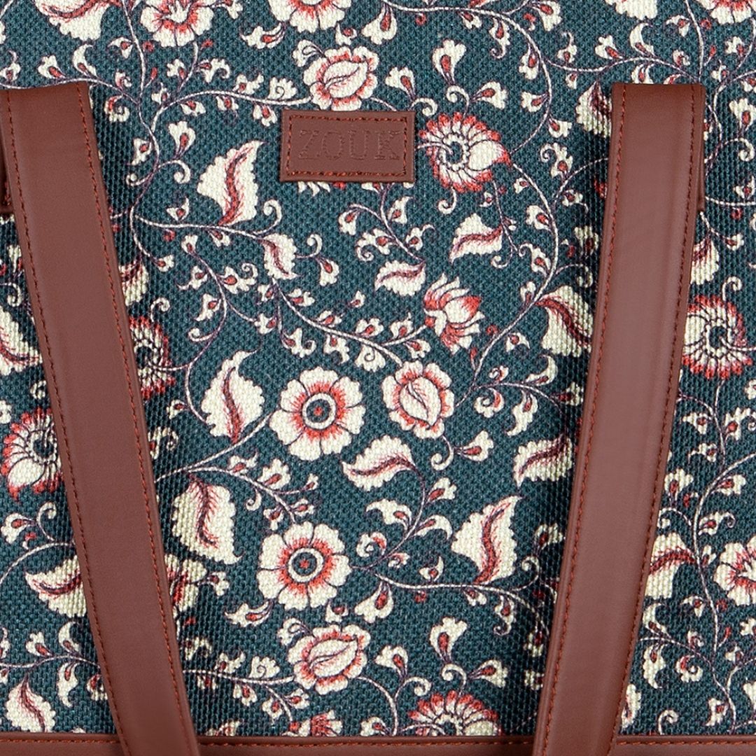 Chittoor Blue Kalamkari Shoulder Tote Bag