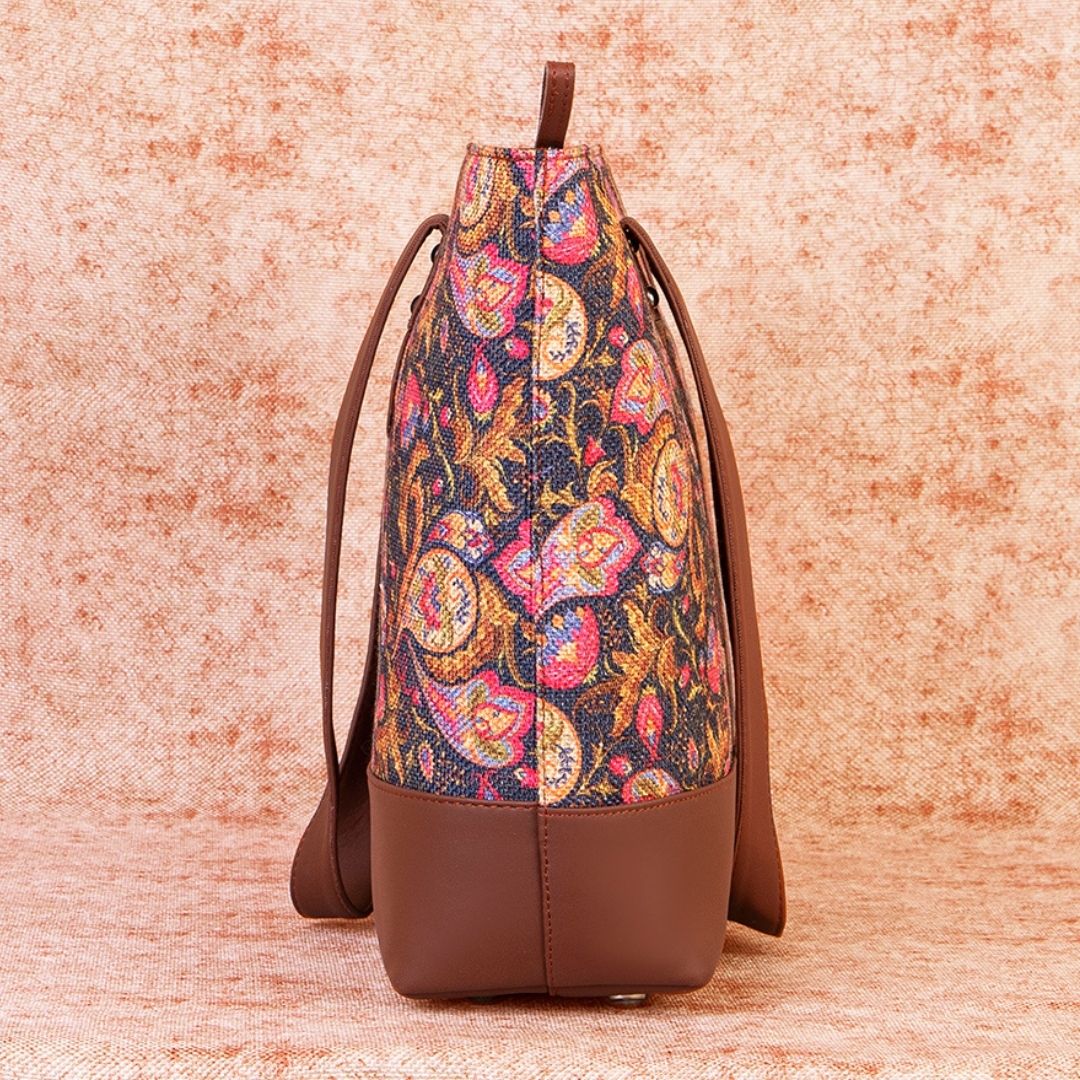 Paisley Print Shoulder Tote Bag