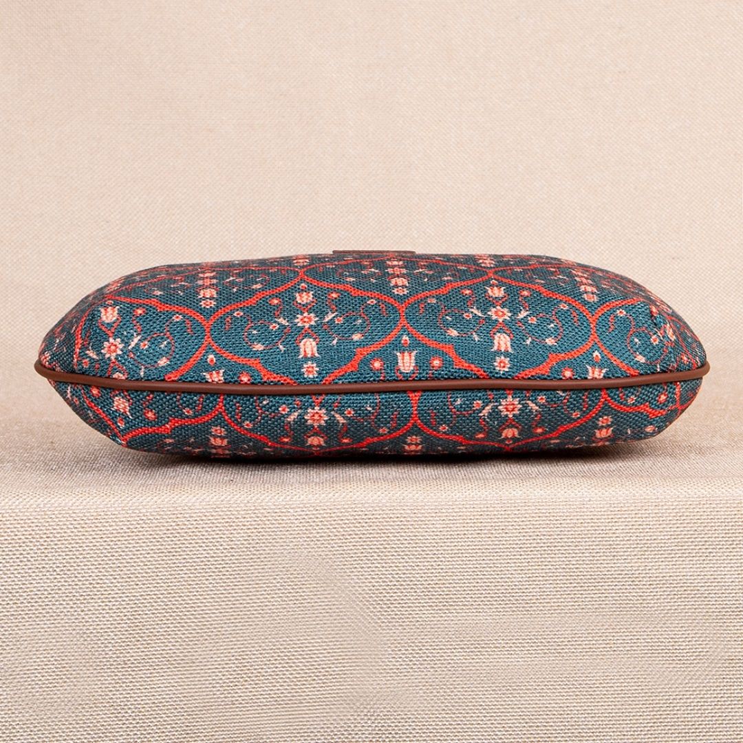 Sheesh Mahal Jaali Motif Structured Shoulder Bag