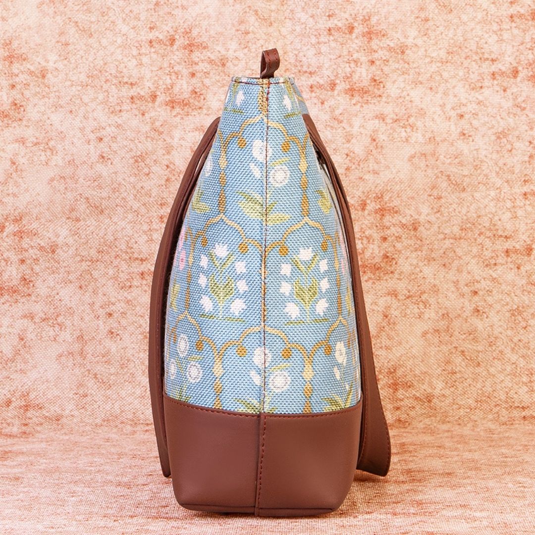 Jaipur Fresco Blue Shoulder Tote Bag