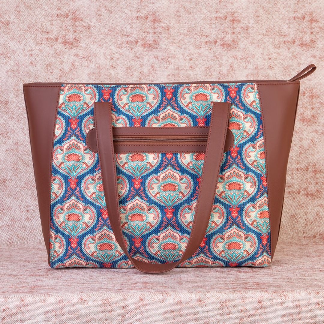 Kovil Blue Side Tote Bag