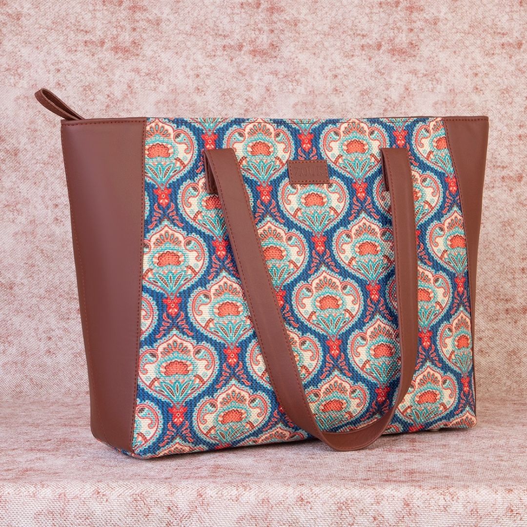 Kovil Blue Side Tote Bag