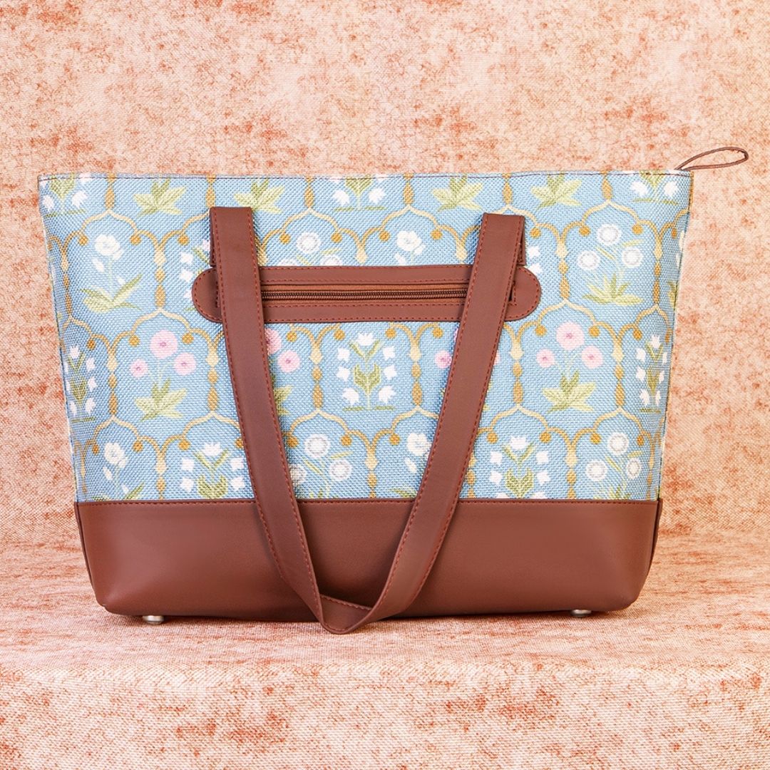 Jaipur Fresco Blue Shoulder Tote Bag