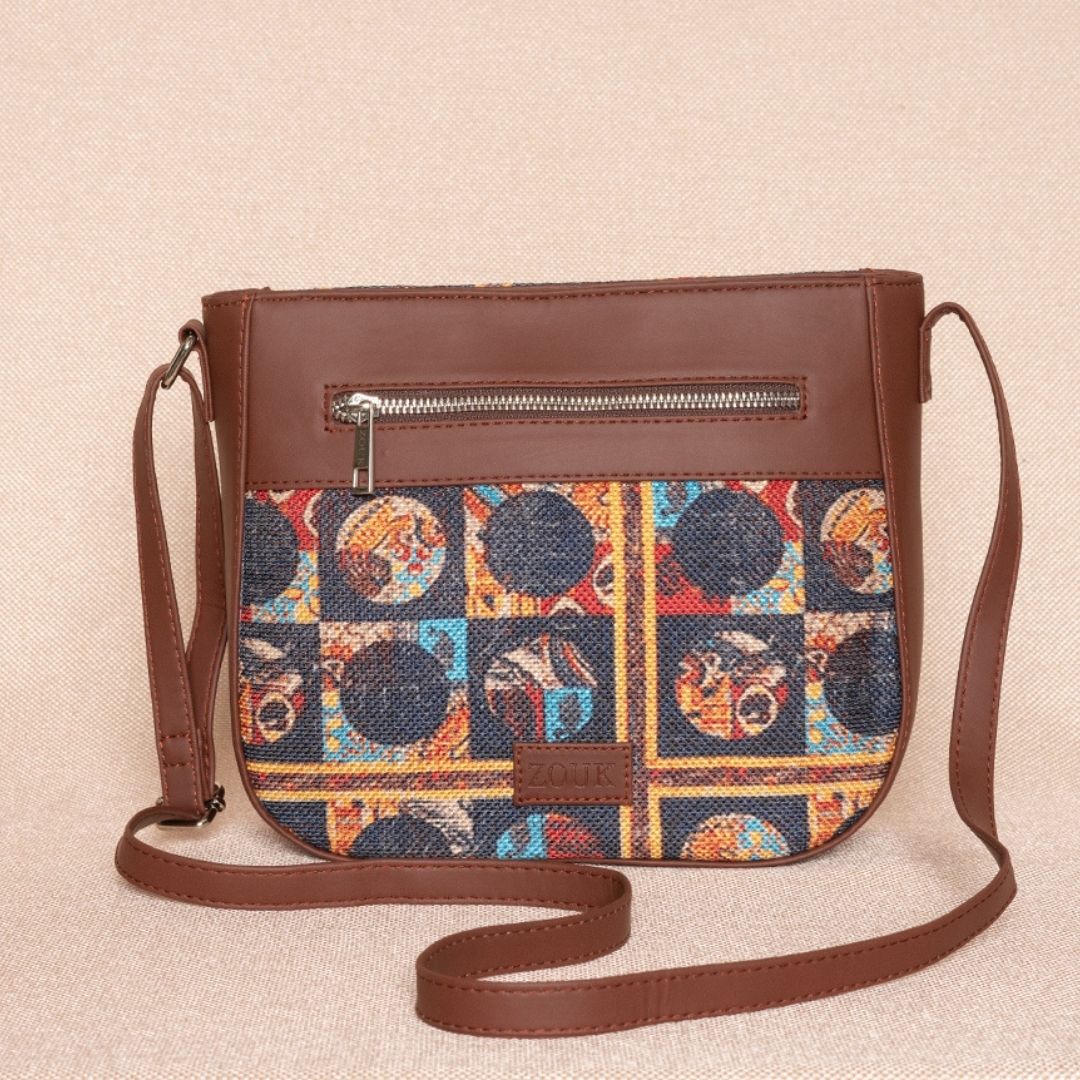 African Art U-Shaped Sling Bag