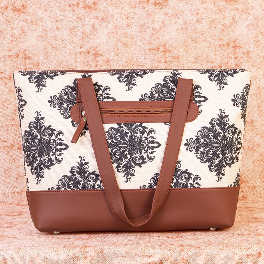 Mughal Motif Shoulder Tote Bag