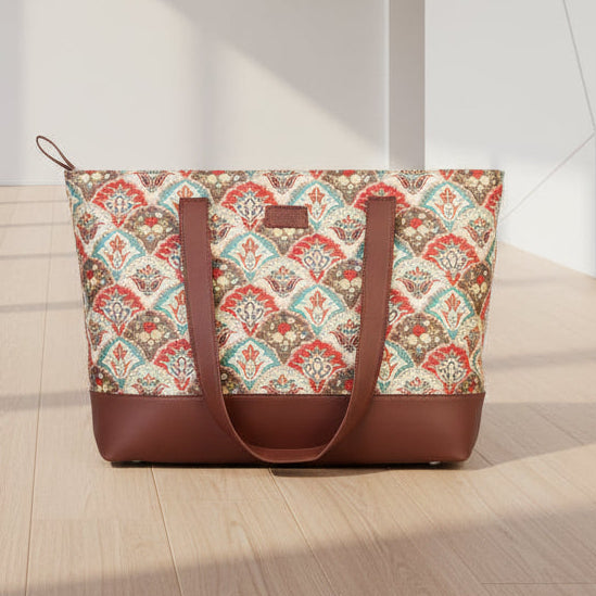 Mughal Art Multicolor Shoulder Tote Bag