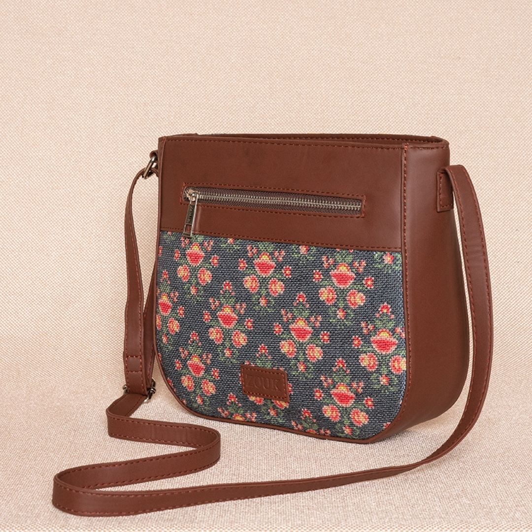 Mughal Garden Print U-Shaped Sling Bag
