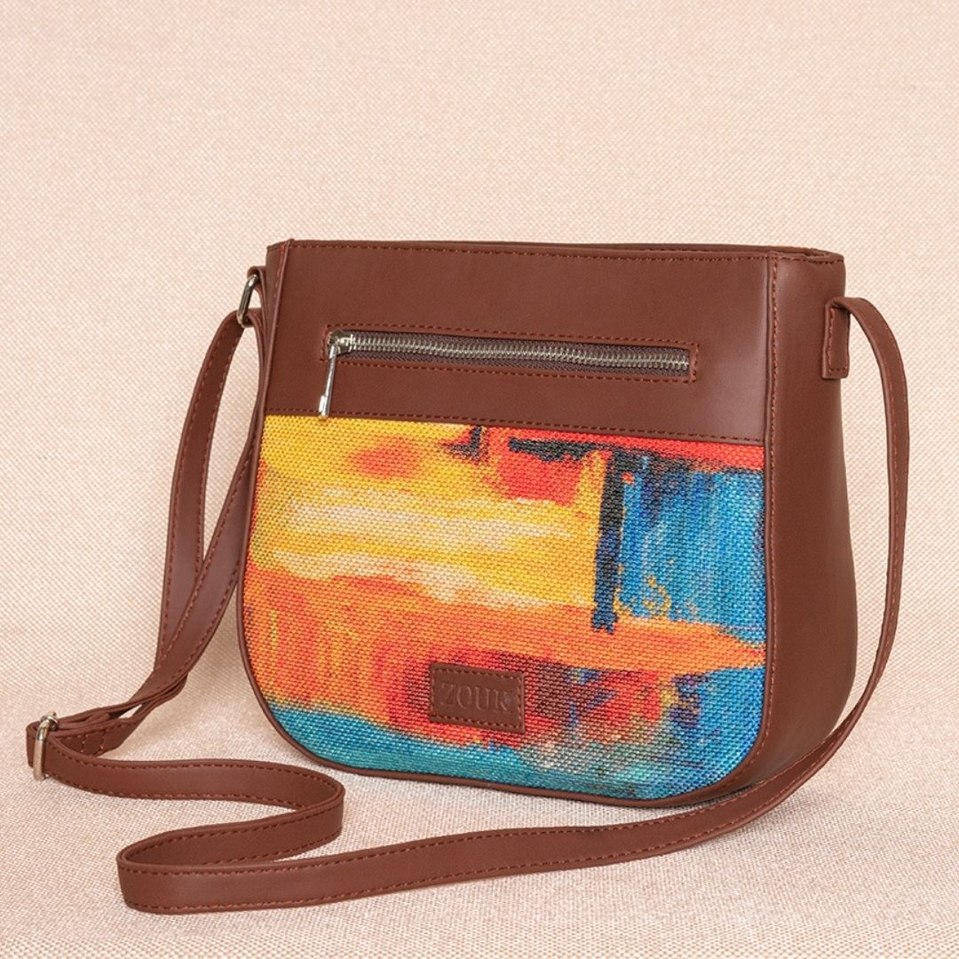 Abstract Amaze U-Shaped Sling Bag