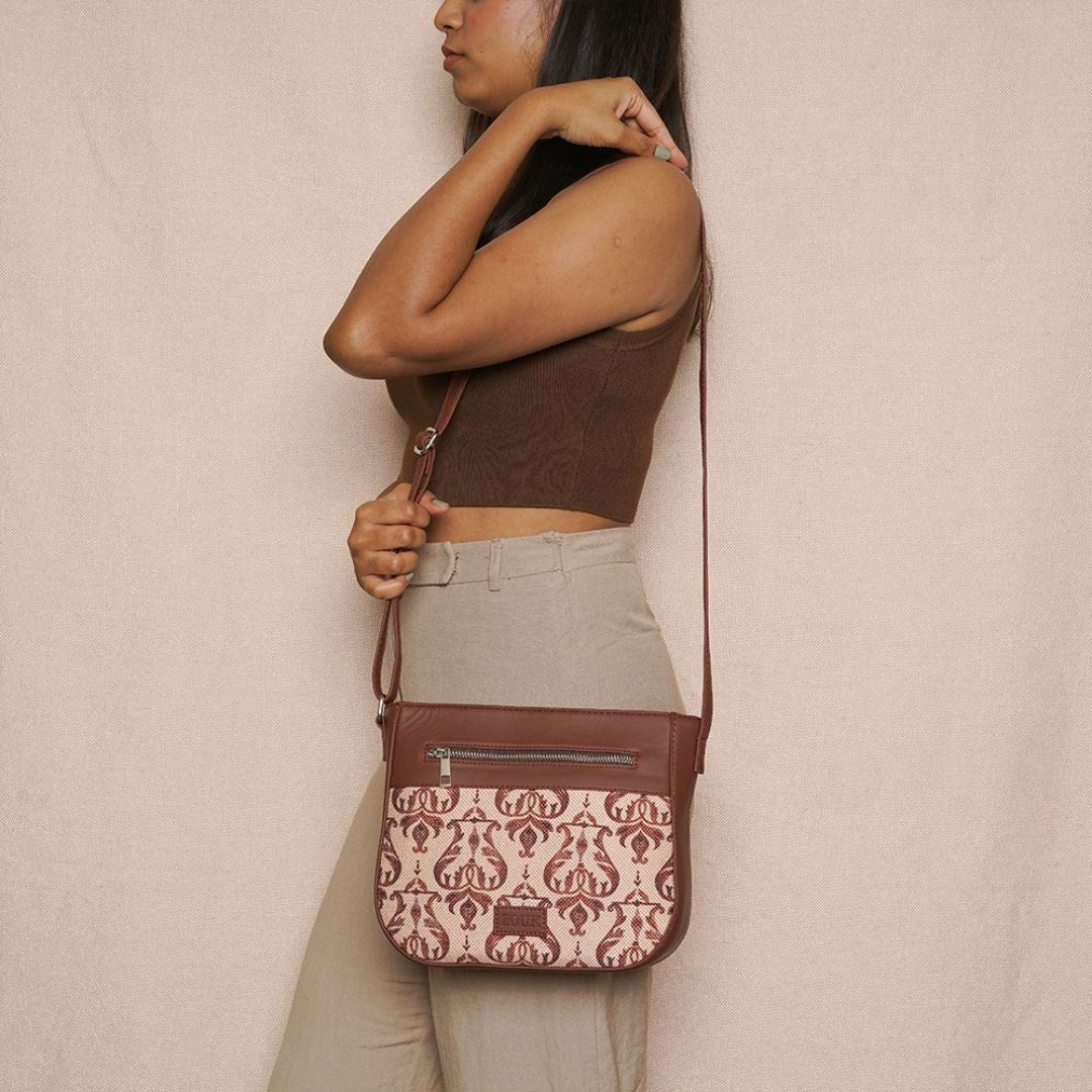 Chhavi Niwas Jhoomar Motif U-Shaped Sling Bag