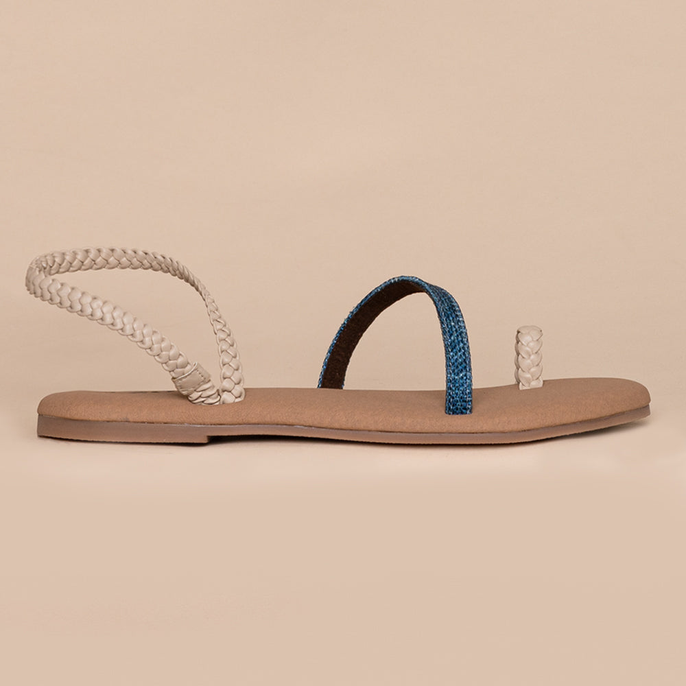Andaman Marine Cream Braided Sandal