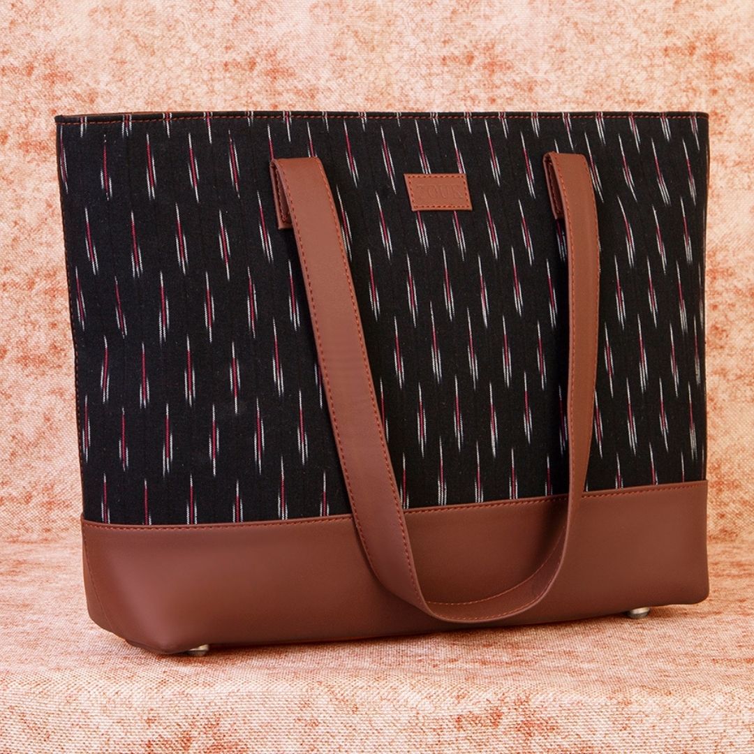 Ikat GreRed Shoulder Tote Bag