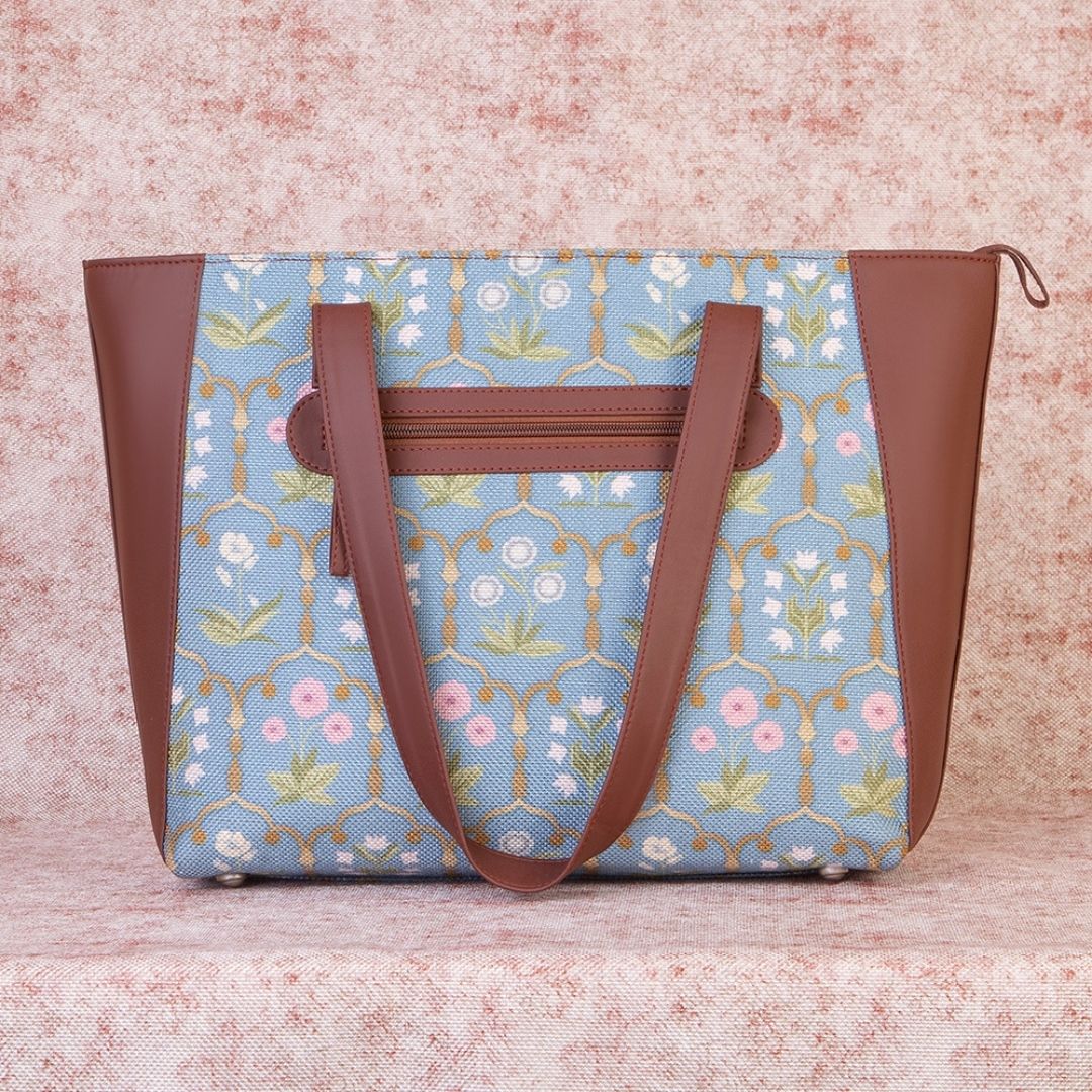 Jaipur Fresco Blue Side Tote Bag
