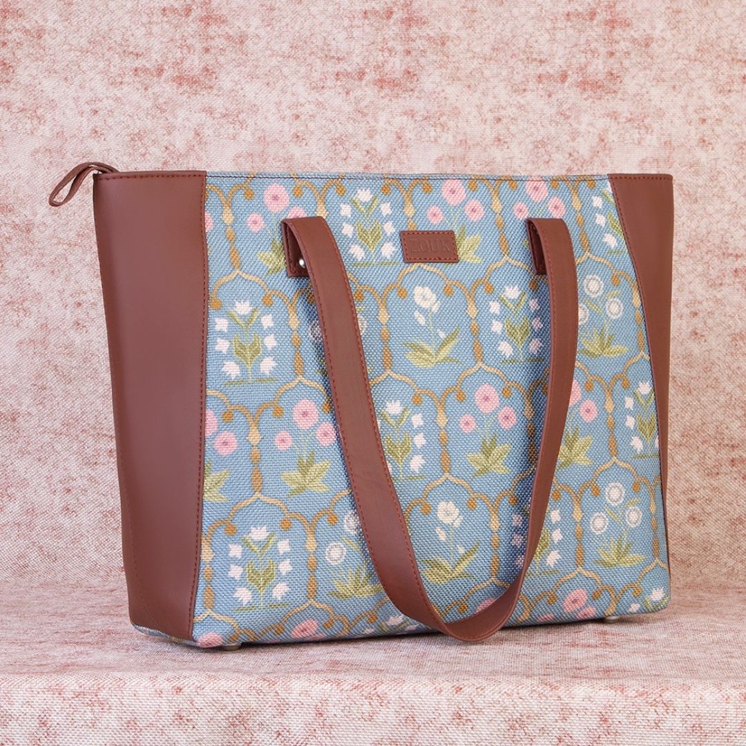 Jaipur Fresco Blue Side Tote Bag