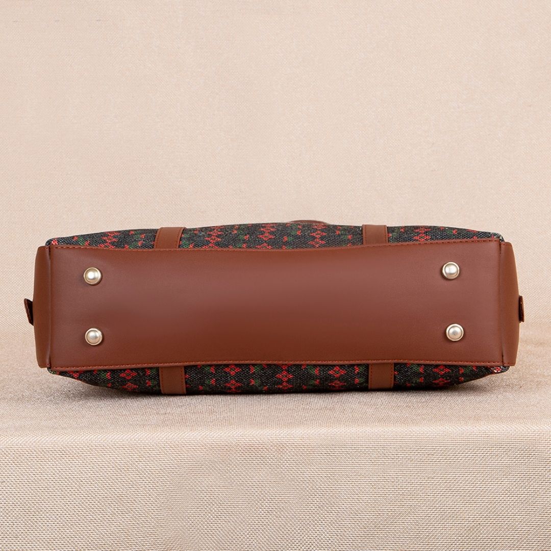 Shobha Niwas Lotus Motif Women's Office Bag