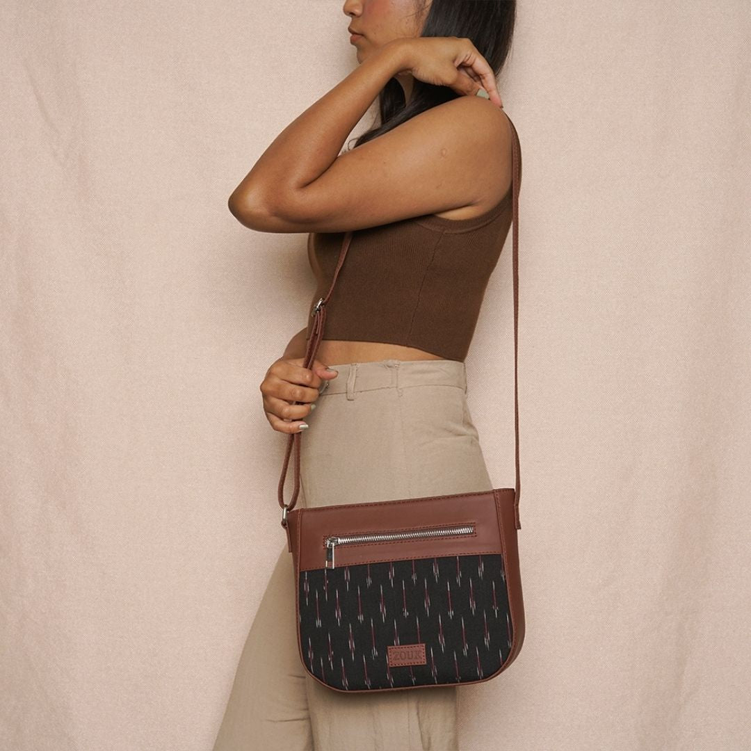 Ikat GreRed U-Shaped Sling Bag