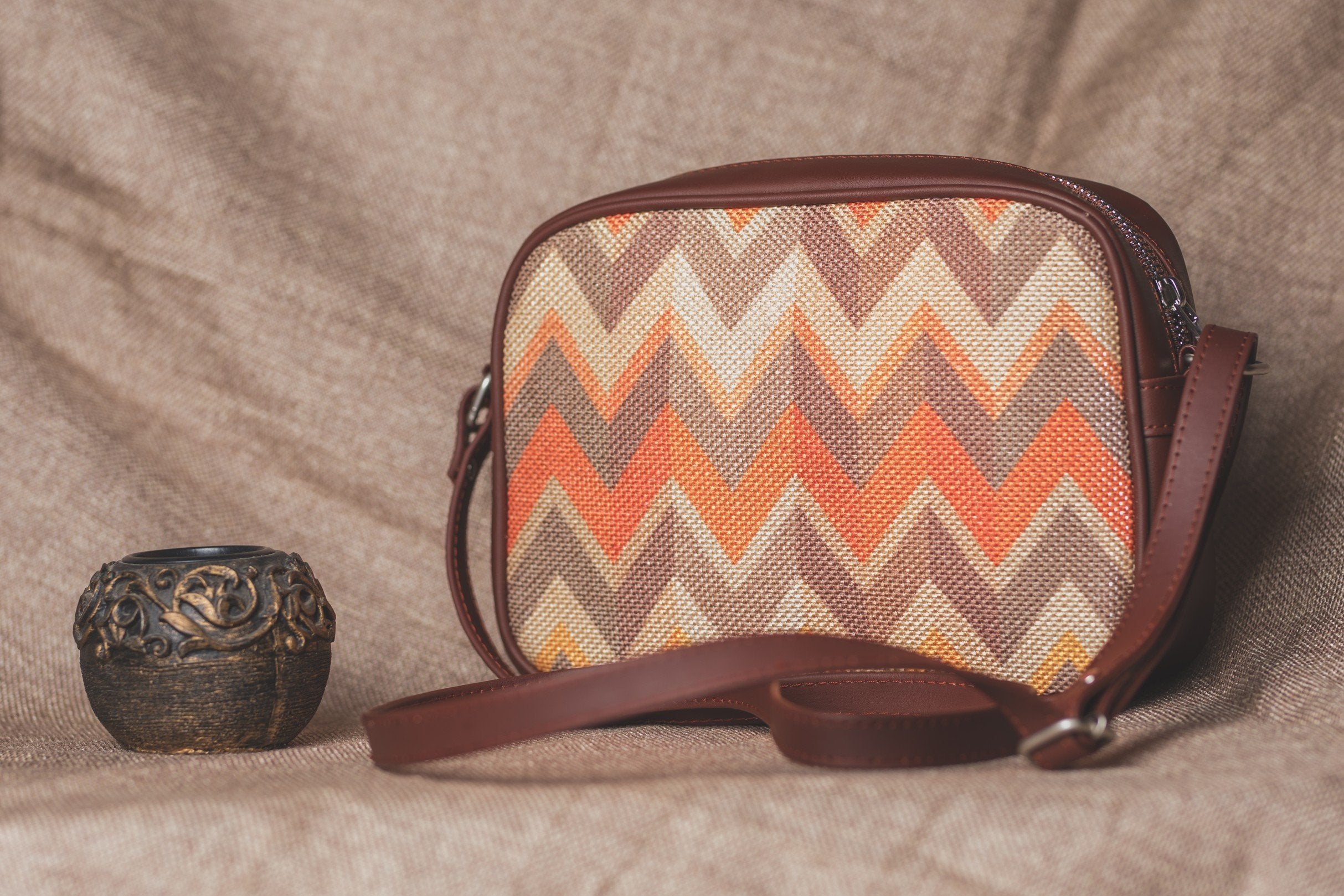Ikat African Wave - Women's Office Bag & Sling Bag Combo