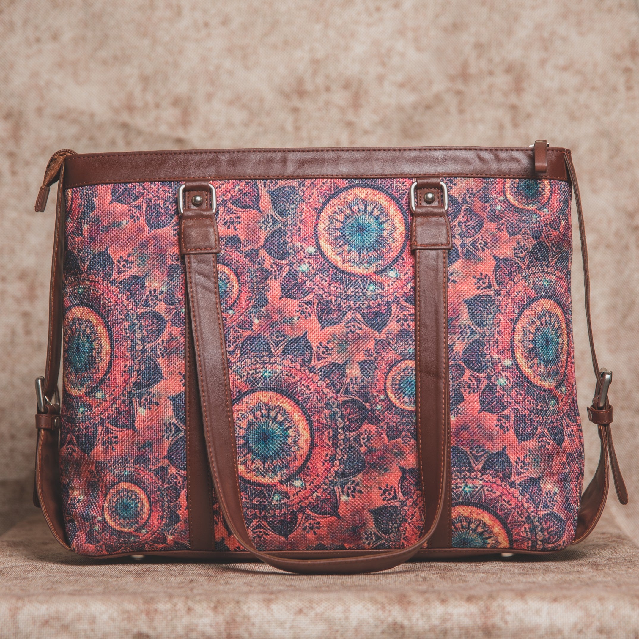 Space Chakra - Women's Office Bag & Chain Wallet Combo