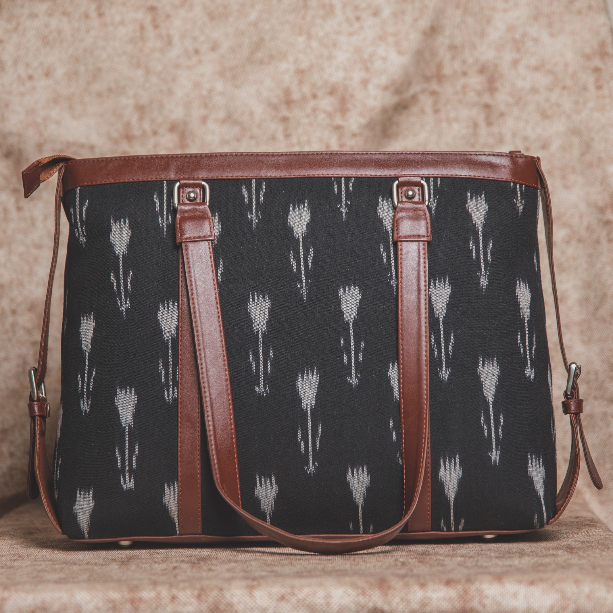 Zouk Ikat Arrow Women's Office Bag - Back View