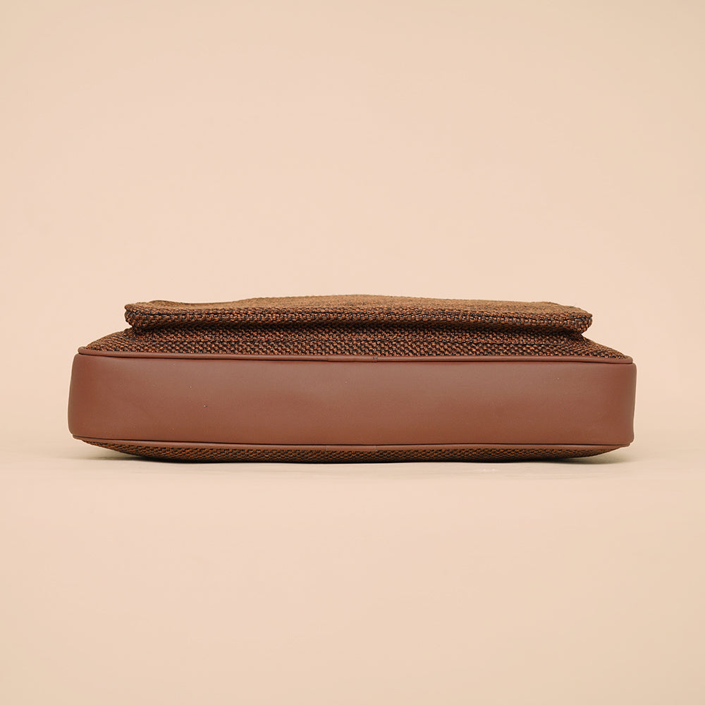 Brown Metal Unisex Laptop Bag