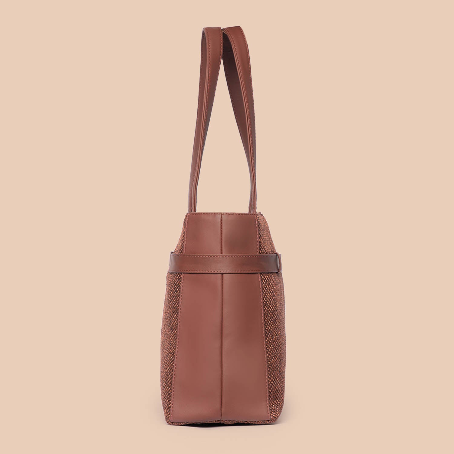 Brown Metal Statement Office Bag