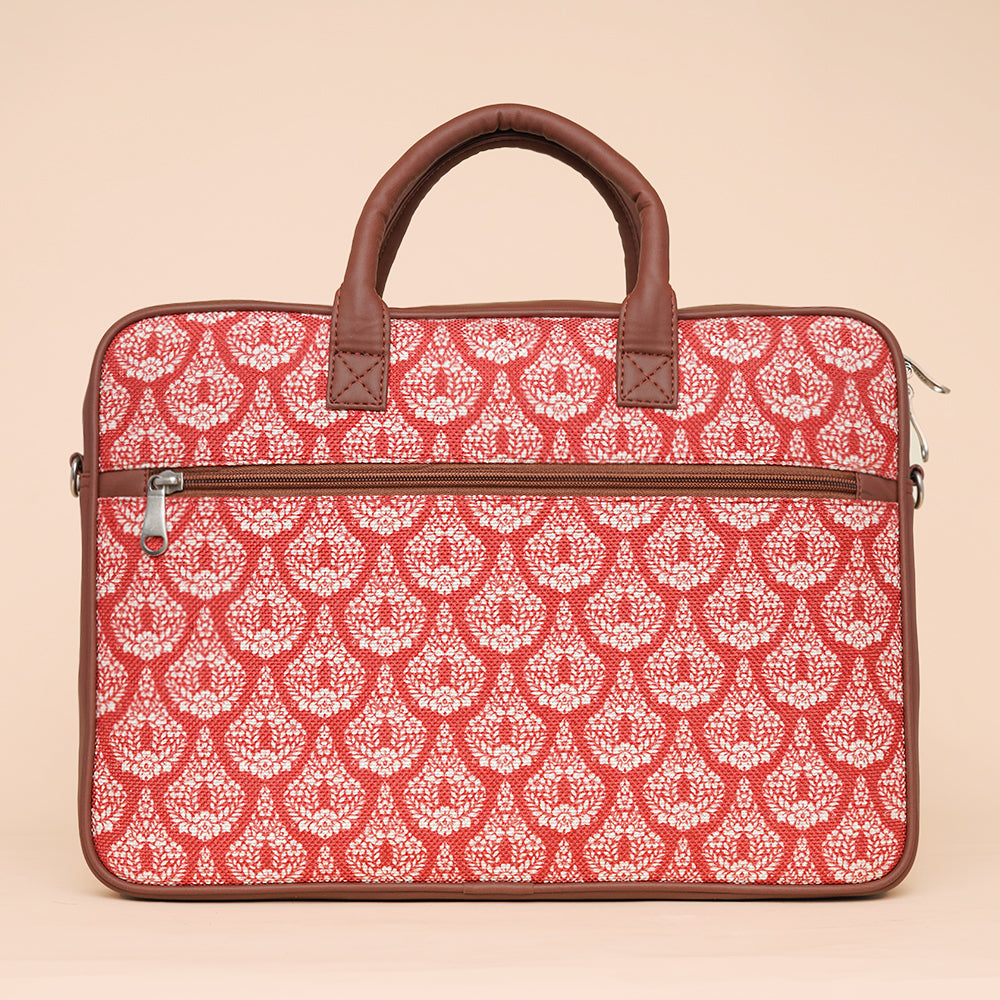 Chanderi Phool Laptop Bag