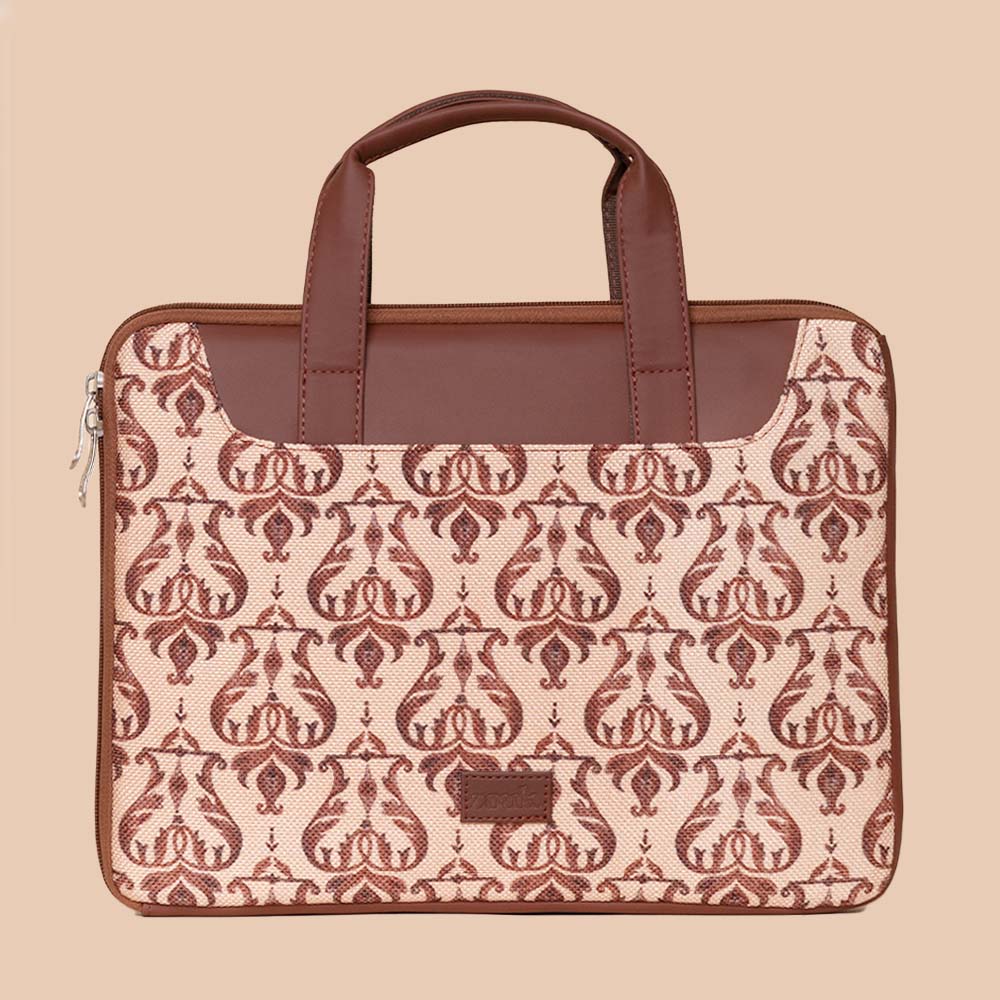 Chhavi Niwas Jhoomar Motif L-Zippered Laptop Sleeve