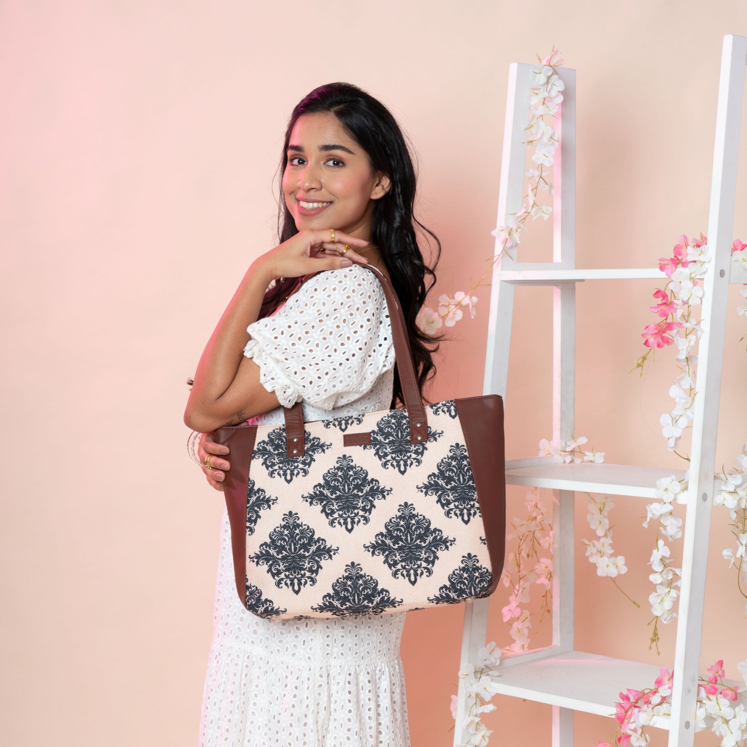 Mughal Motif Side Tote Bag