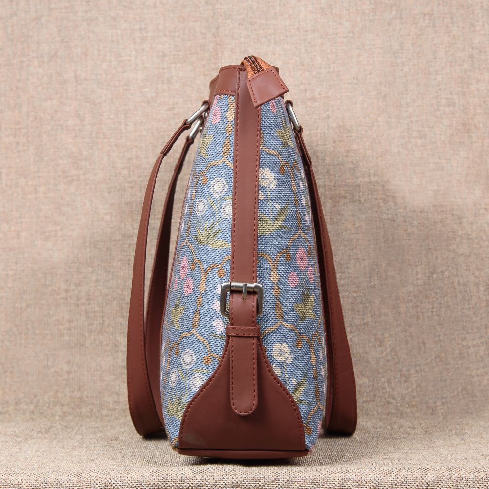 Jaipur Fresco Blue- Office Bag & Chain Wallet Combo