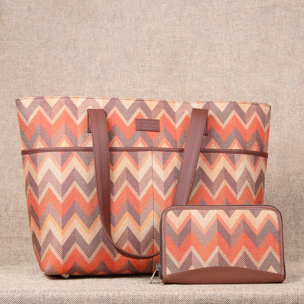 Tidal Wave - Tote Bag & Chain Wallet Combo