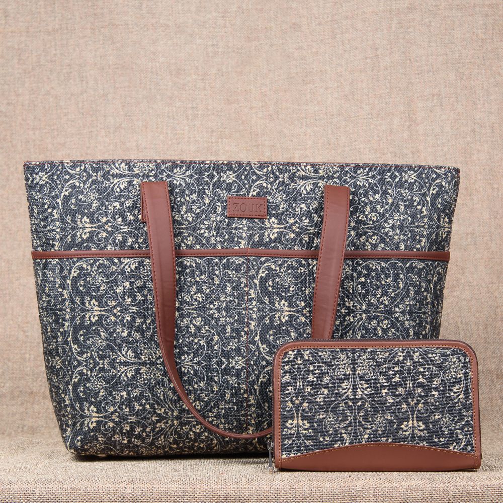 Lattice Lace - Tote Bag & Chain Wallet Combo