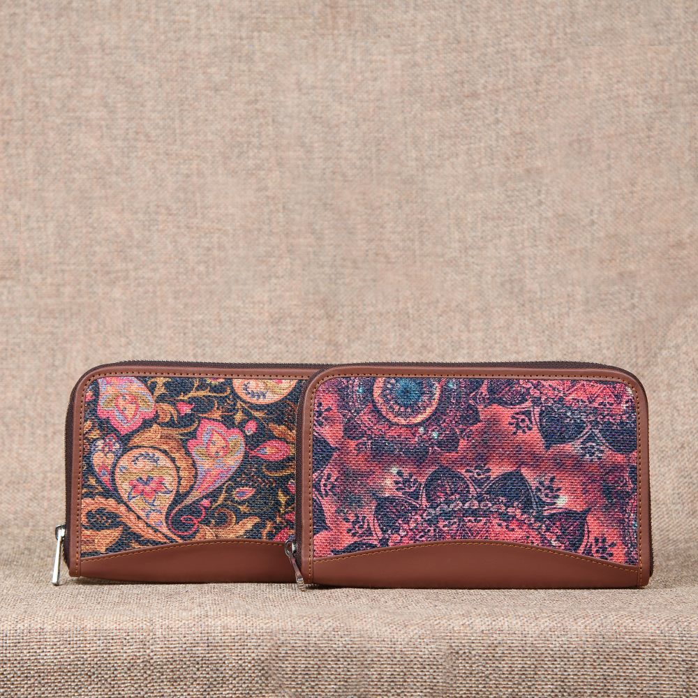 Space Chakra & Paisley Print - Chain Wallet Combo