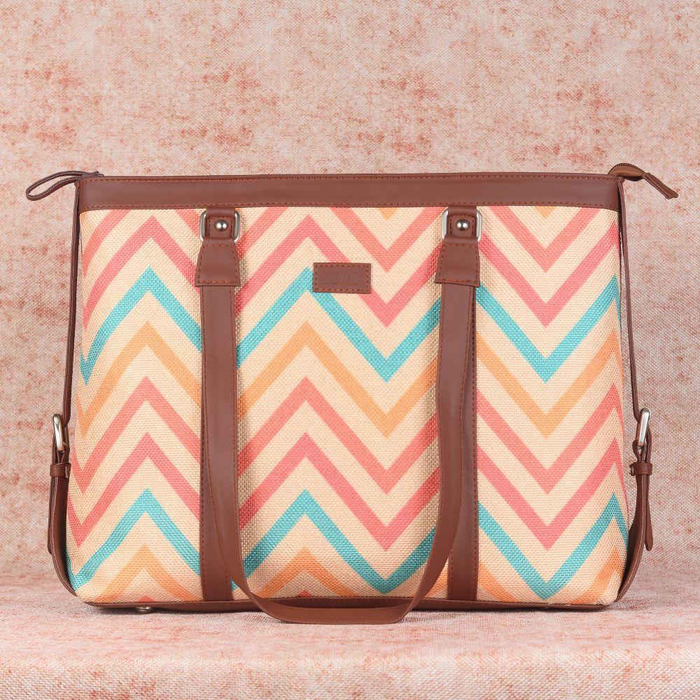 Ikat African Wave - Women's Office Bag & Sling Bag Combo