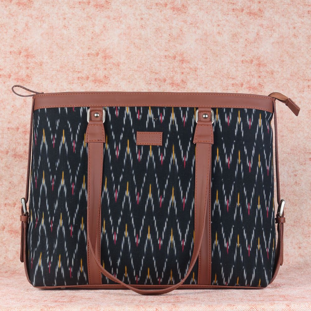Ikat African Wave - Women's Office Bag & Sling Bag Combo