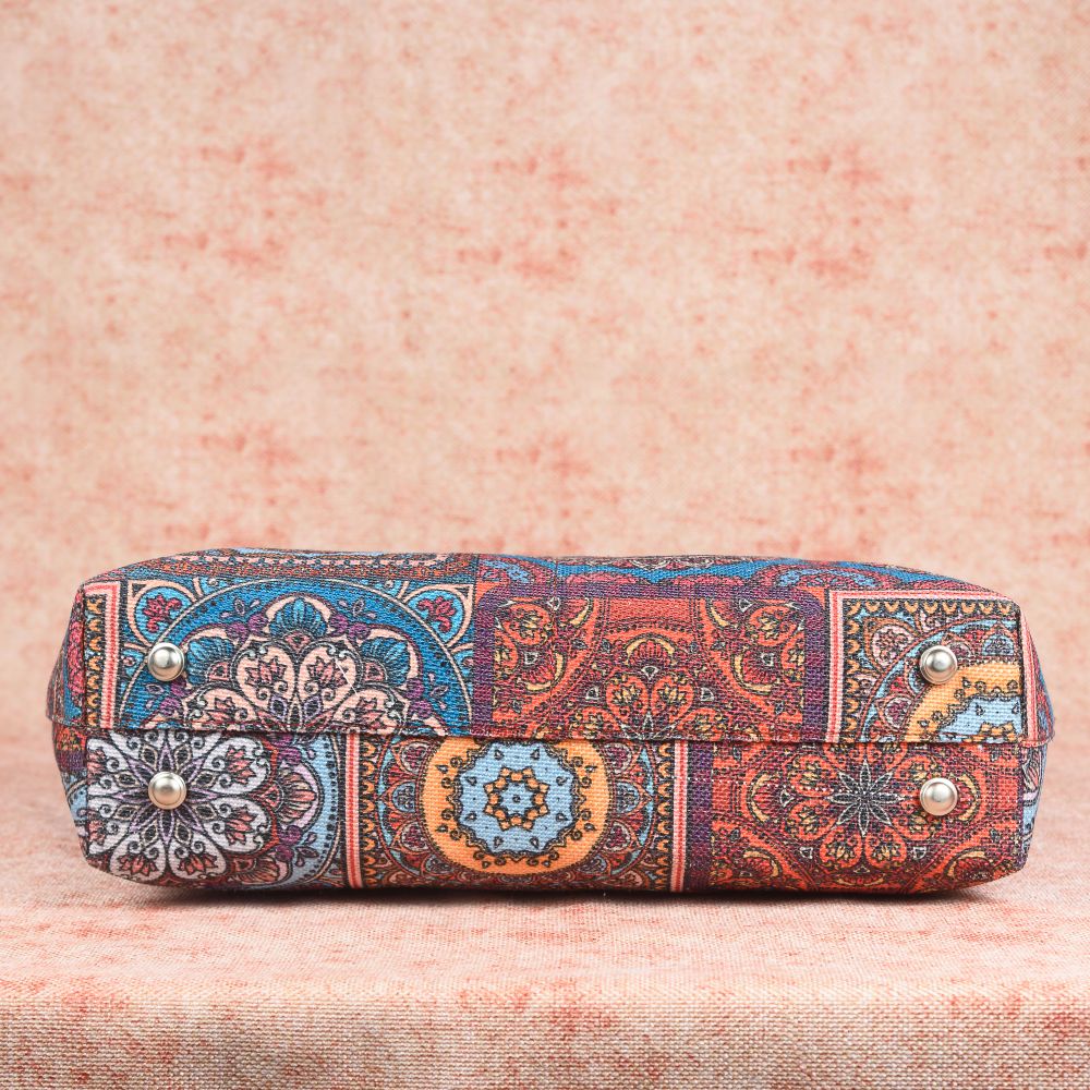 Multicolor Mandala Print Tote Bag