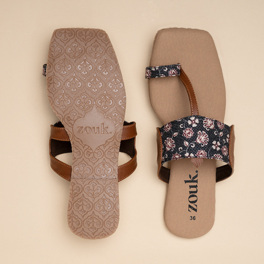Hooghly Garden One Toe Kolhapuri Chappal