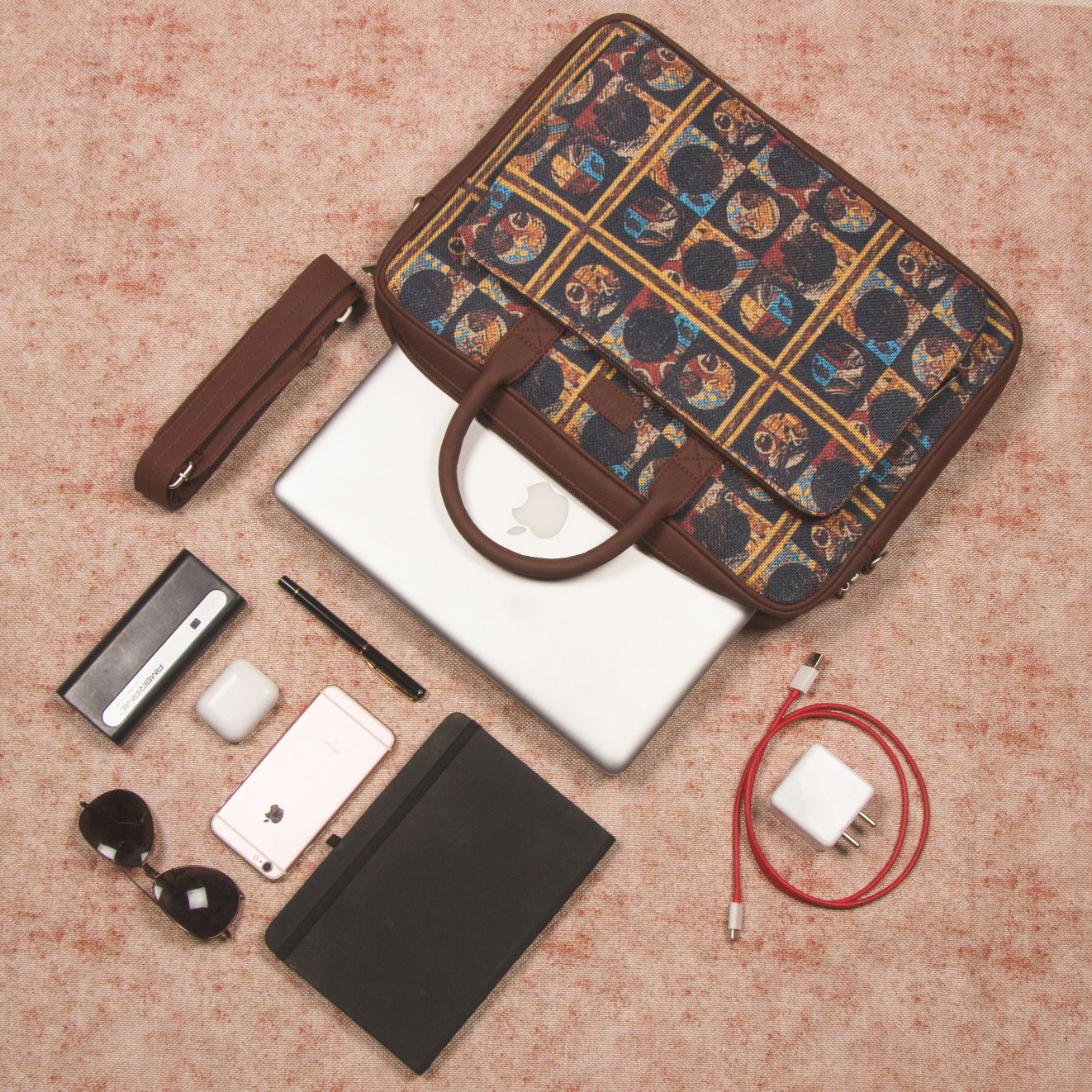 Zouk African Art Laptop Bag