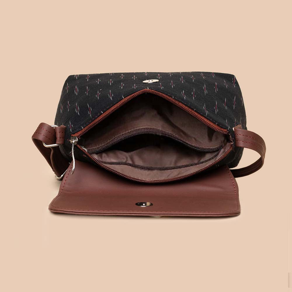 Ikat GreRed Flap Sling Bag