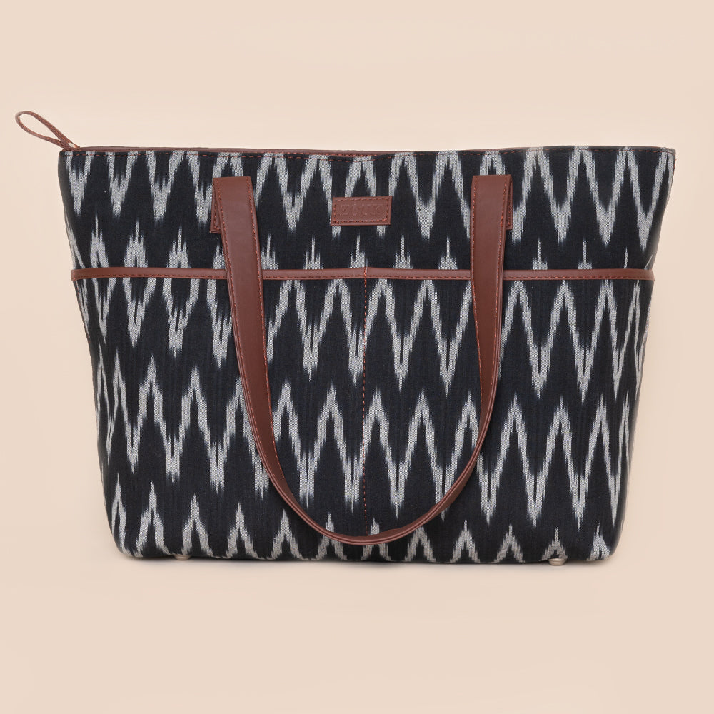 Ikat Wave Tote Bag