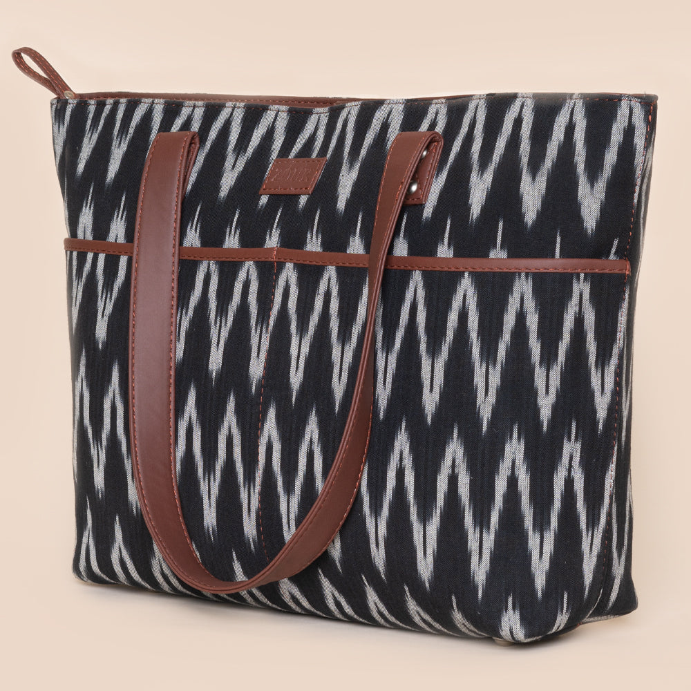 Ikat Wave Tote Bag