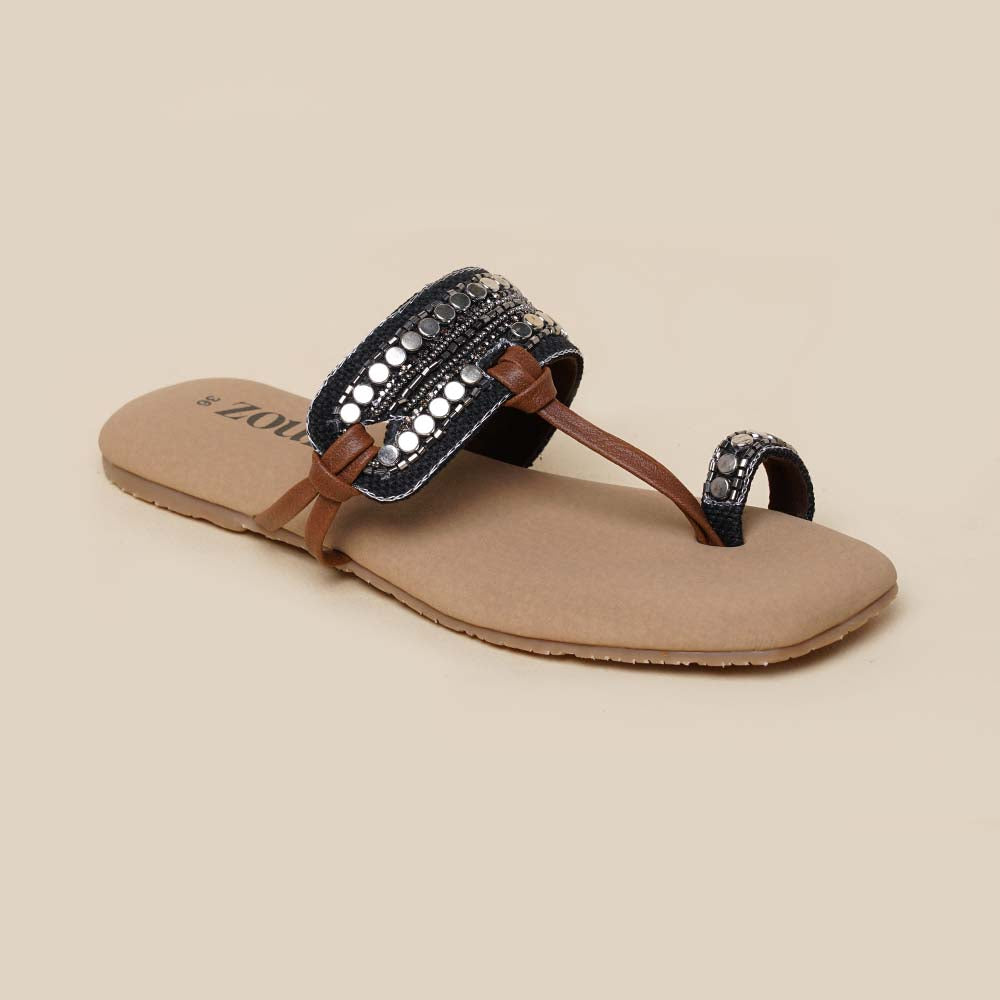 Jaipur Bohemian Oxidised Chappal