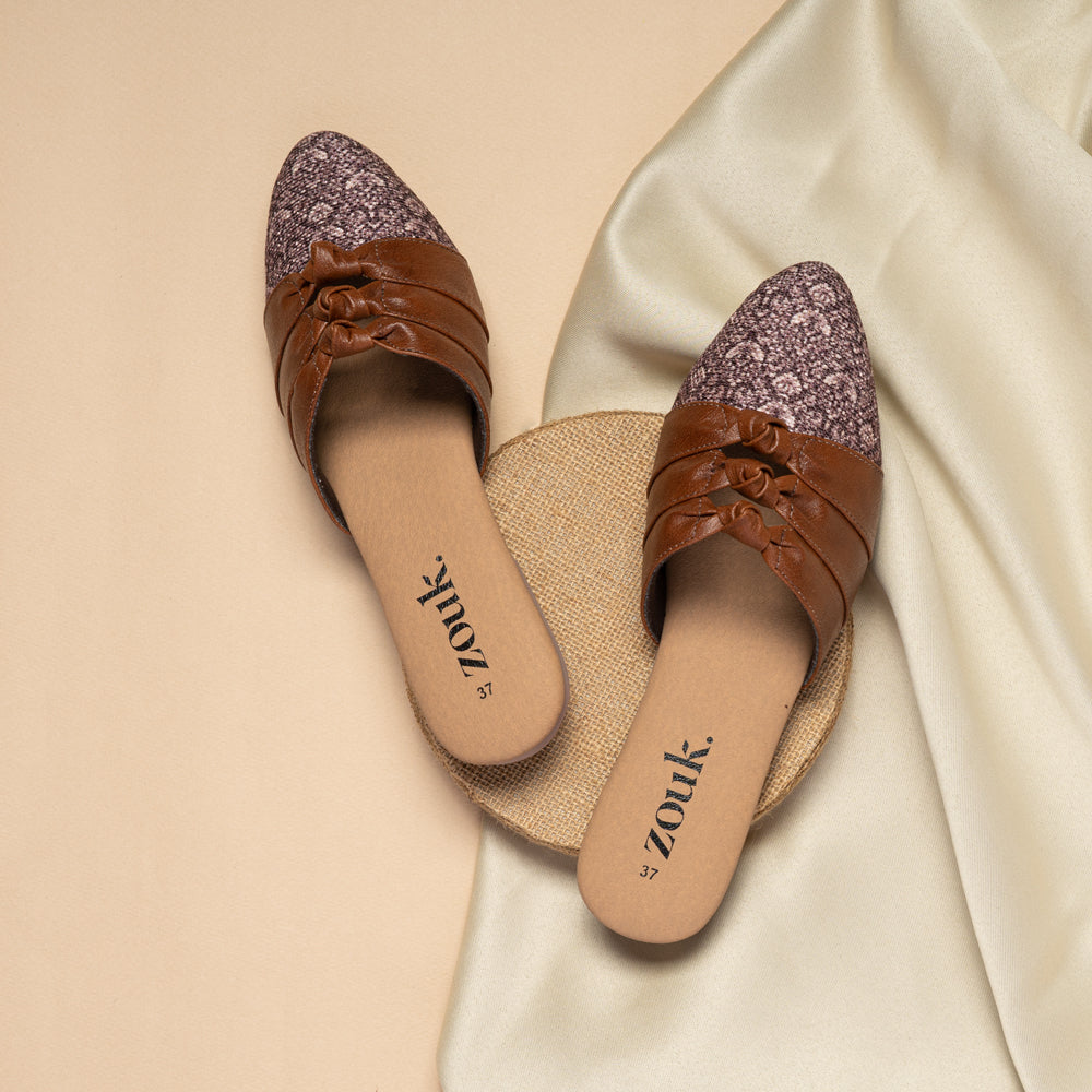 Kashmir Jhallar Knotted Mule