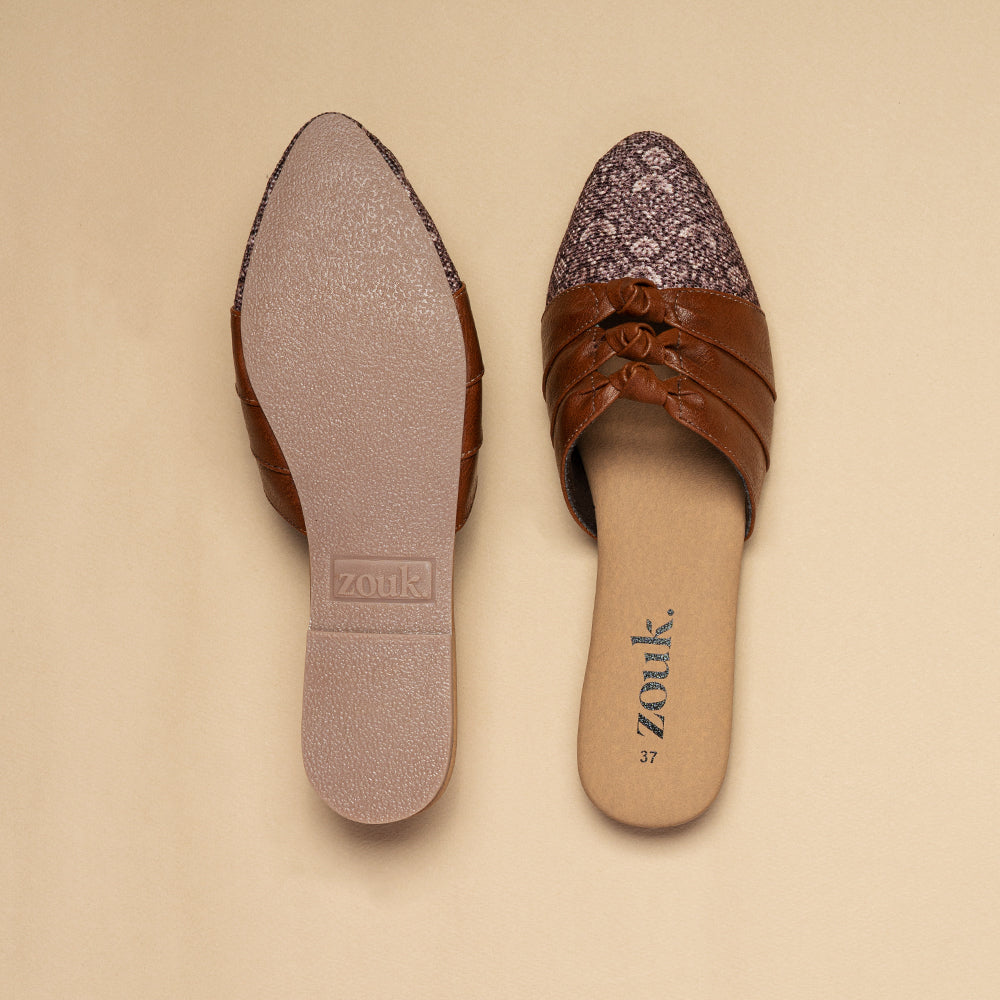 Kashmir Jhallar Knotted Mule